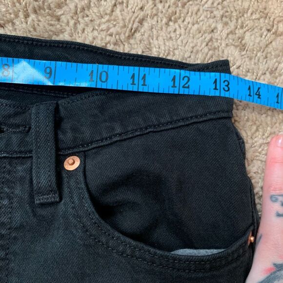 Levi’s 501 Straight Leg Black Denim Jeans 25” - Picture 6 of 8